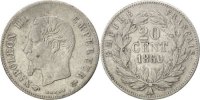 Frankreich 20 Centimes Münze, Napoleon III, Napoléon III, Paris, S+ -