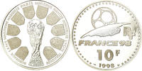 Frankreich 10 Francs 1998 Paris Münze, Coupe du Monde - Les Stades, Paris, BE STGL