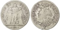 Frankreich 5 Francs Münze, Union et Force, Bordeaux, S, Silber -