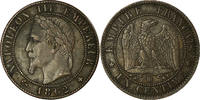 Frankreich Centime Münze, Napoleon III, Napoléon III, Strasbourg -