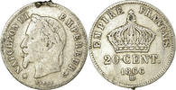 Frankreich 20 Centimes Münze, Napoleon III, Napoléon III, Strasbourg -