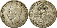 Großbritannien Florin, Two Shillings Münze, George VI, S+, Silber -