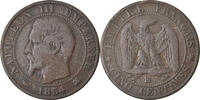 Frankreich 5 Centimes Münze, Napoleon III, Napoléon III, Strasbourg -