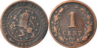 Niederlande Cent Münze, Wilhelmina I, SS, Bronze, KM:107.2 -
