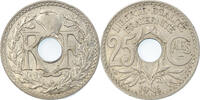 Frankreich 25 Centimes Münze, Lindauer, SS, Nickel, KM:867, Gadoury:379 -