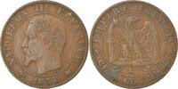 Frankreich 5 Centimes Münze, Napoleon III, Napoléon III, Bordeaux, S+ -
