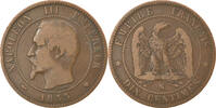 Frankreich 10 Centimes Münze, Napoleon III, Napoléon III, Marseille -