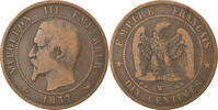 Frankreich 10 Centimes Münze, Napoleon III, Napoléon III, Lille, S+ -