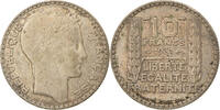 Frankreich 10 Francs Münze, Turin, Paris, S+, Silber, KM:878 -