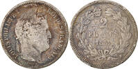 Frankreich 2 Francs Münze, Louis-Philippe, Rouen, SGE+, Silber -