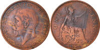 Großbritannien Penny Münze, George V, SS, Bronze, KM:826 -