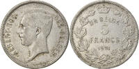 Belgien 5 Francs, 5 Frank Münze, SS, Nickel, KM:97.1 -
