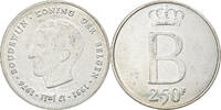 Belgien 250 Francs, 250 Frank Münze, Brussels, SS, Silber, KM:158.1 -