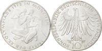 Bundesrepublik Deutschland 10 Mark Münze, Stuttgart, VZ+, Silber -