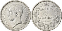Belgien 5 Francs, 5 Frank Münze, SS, Nickel, KM:97.1 -