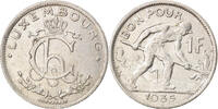 Luxemburg Franc Münze, Charlotte, SS, Nickel, KM:35 -
