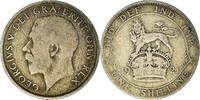 Großbritannien Shilling Münze, George V, S, Silber, KM:816a -