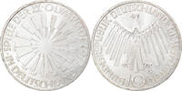 Bundesrepublik Deutschland 10 Mark Münze, Karlsruhe, SS+, Silber -