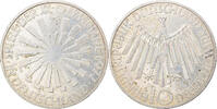 Bundesrepublik Deutschland 10 Mark Münze, Hamburg, SS, Silber, KM:130 -