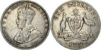 Großbritannien Shilling Münze, George V, SS, Silber, KM:816a -