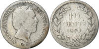 Niederlande 10 Cents Münze, William III, S+, Silber, KM:80 -