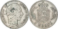 Dänemark Krone Münze, Christian IX, Copenhagen, S+, Silber, KM:797.1 -