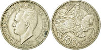 Monaco 100 Francs, Cent Münze, Rainier III, SS+, Copper-nickel, KM:133 -