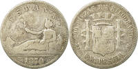 Spanien Peseta Münze, Provisional Government, S, Silber, KM:653 -
