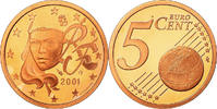 Frankreich 5 Euro Cent Proof, STGL, Copper Plated Steel, KM:1284 -