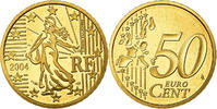 Frankreich 50 Euro Cent Proof, STGL, Messing, KM:1287 -