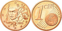 Frankreich Euro Cent Proof, STGL, Copper Plated Steel, KM:1282 -