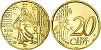 Frankreich 20 Euro Cent 2005 Paris Proof, STGL, Messing, KM:1286