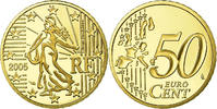 Frankreich 50 Euro Cent Proof, STGL, Messing, KM:1287 -