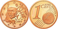 Frankreich Euro Cent Proof, STGL, Copper Plated Steel, KM:1282 -