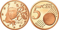 Frankreich 5 Euro Cent Proof, STGL, Copper Plated Steel, KM:1284 -