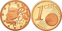 Frankreich Euro Cent Proof, STGL, Copper Plated Steel, KM:1282 -