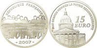 Frankreich 15 Euro Proof, STGL, Silber, KM:A1450 -