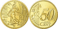 Frankreich 50 Euro Cent Proof, STGL, Messing, KM:1287 -