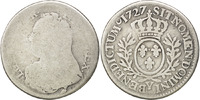 Frankreich 24 Sols, 1/5 ECU Münze, Louis XV, 1/5 Écu aux branches d'olivier -