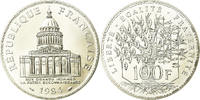 Frankreich 100 Francs Münze, Panthéon, Paris, STGL, Silber, KM:951.1 -