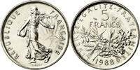 Frankreich 5 Francs Münze, Semeuse, Paris, STGL, Nickel Clad -