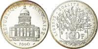 Frankreich 100 Francs Münze, Panthéon, Paris, STGL, Silber, KM:951.1 -