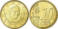 Vatikanstadt 10 Euro Cent UNZ, Messing, KM:385 -