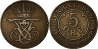 Dänemark 5 Öre Münze, Frederik VIII, Copenhagen, SS, Bronze, KM:806 -