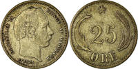 Dänemark 25 Öre Münze, Christian IX, Copenhagen, SS, Silber, KM:796.1 -