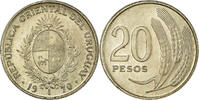 Uruguay 20 Pesos Münze, Santiago, SS, Copper-Nickel-Zinc, KM:56 -