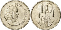 Südafrika 10 Cents Münze, SS, Nickel, KM:68.2 -