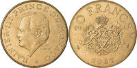 Monaco 10 Francs Münze, Rainier III, VZ, Copper-Nickel-Aluminum -