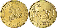 Monaco 20 Euro Cent VZ, Messing, KM:171 -