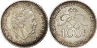 Monaco 100 Francs Münze, Rainier III, SS, Silber, KM:164, Gadoury:MC164 -